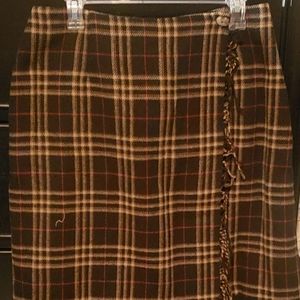 Wool Plaid Skirt